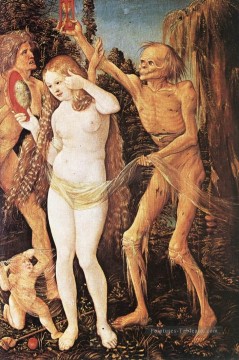  Renaissance Tableau - Trois âges de la femme et de la mort Renaissance Nu peintre Hans Baldung